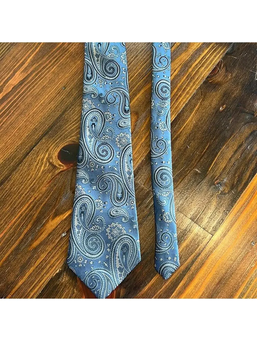 Dino Valente | Men’s Blue & Silver Dress Tie | 3.5